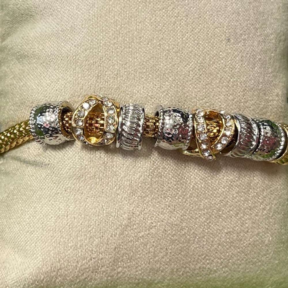 NWT ⚜️💖⚜️ House of Harlow 1960 gorgeous golden and silver tone bracelet - Picture 13 of 15